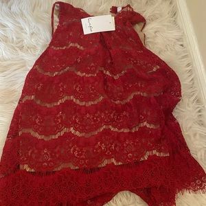 beautiful red lace tank from Tjmaxx!
